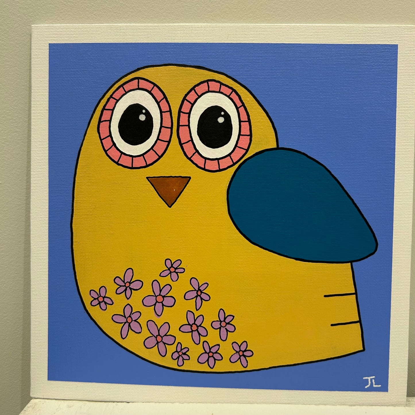 Yellow Owl- Folk Art