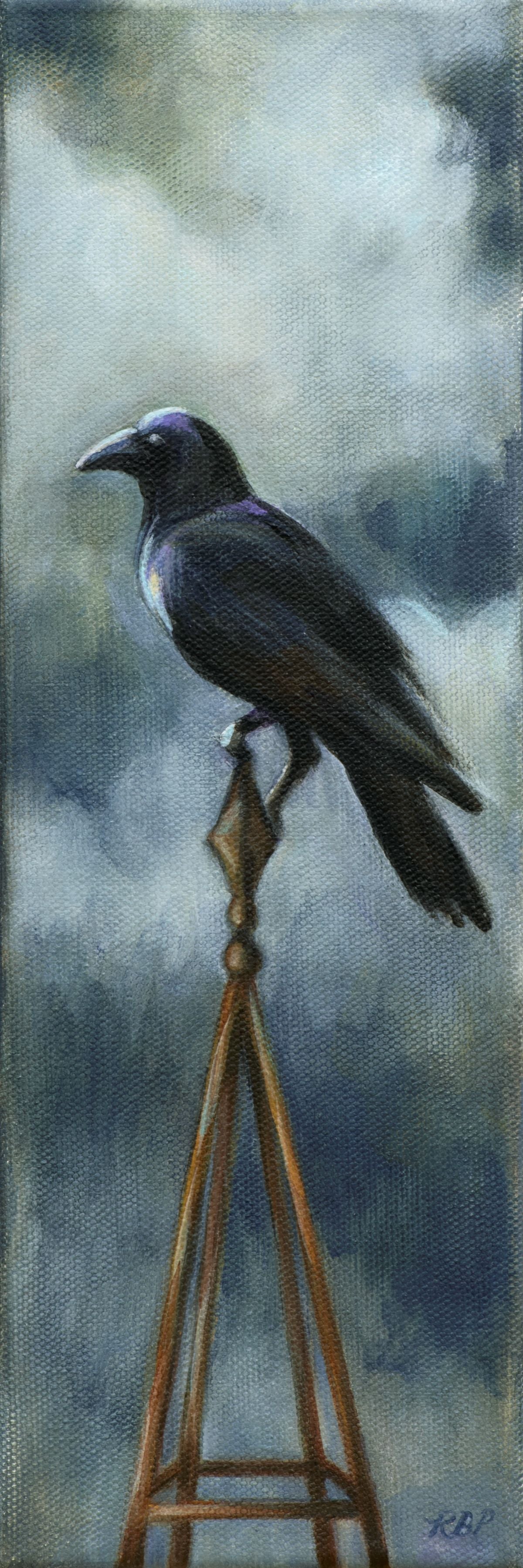 Crow Perched on Obelisk