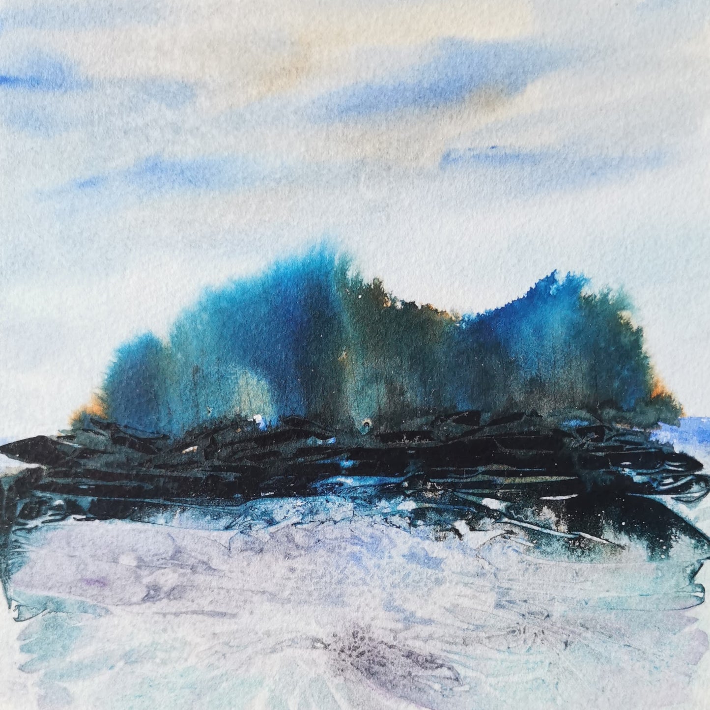 Black Ice on the Lakeshore