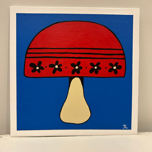 Red Mushy-Folk Art