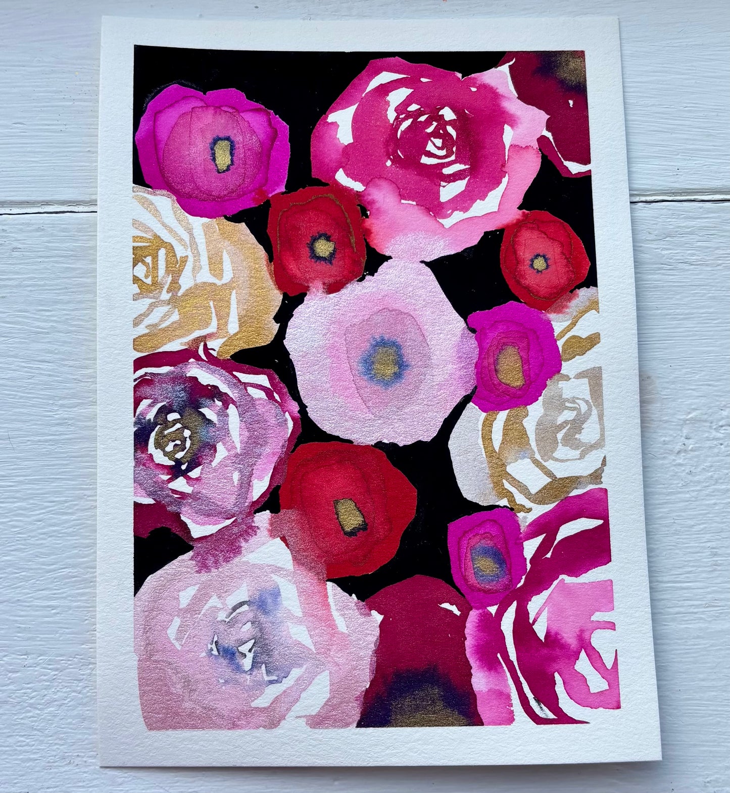 Poppies and bubble gum roses