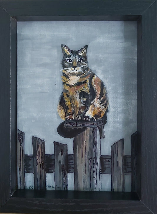 Cat on a Post
