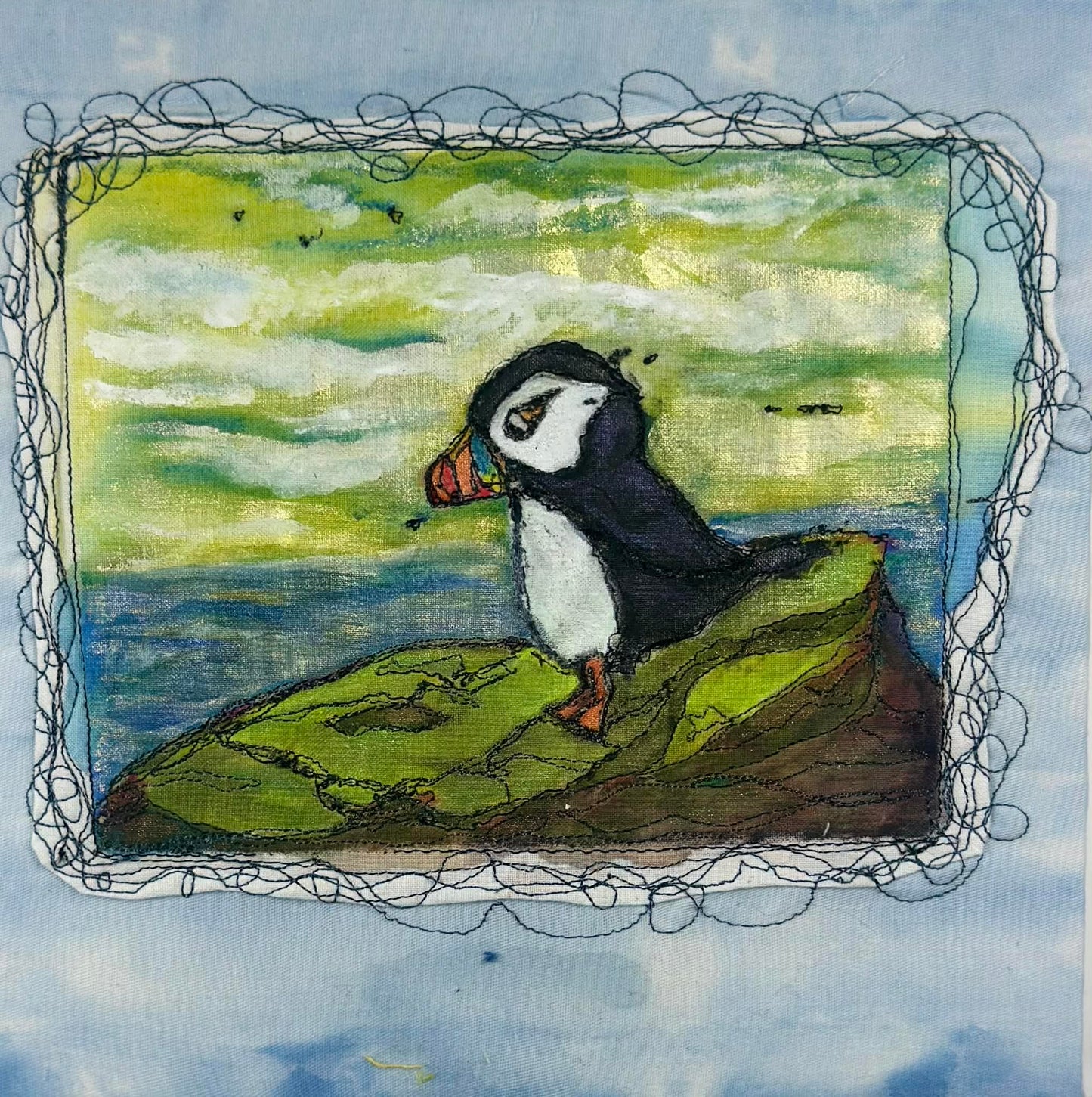Wild Atlantic Puffin- Embriodery